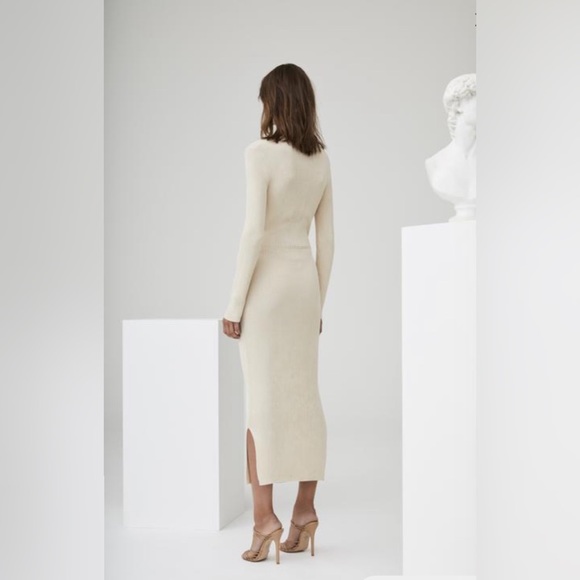 SIR the label celena draped midi knit dress BLACK XS L - Picture 9 of 14